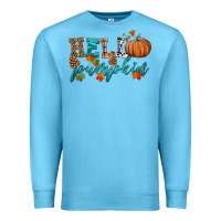 Ocean Blue hello pumpkin Premium Sweatshirt - HRA Design Shop
