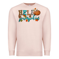 Pale Pink hello pumpkin Premium Sweatshirt - HRA Design Shop