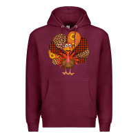 Burgundy thanksgiving turkey Premium Hoodie - AdoDesignShop