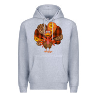 Heather Grey thanksgiving turkey Premium Hoodie - AdoDesignShop