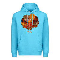 Ocean Blue thanksgiving turkey Premium Hoodie - AdoDesignShop
