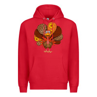 Red thanksgiving turkey Premium Hoodie - AdoDesignShop