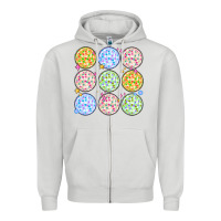 Dove Grey disco balls Zipper Hoodie - MaliasSmallBusiness