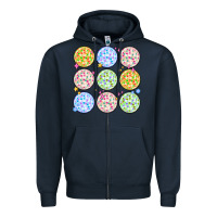 Navy disco balls Zipper Hoodie - MaliasSmallBusiness