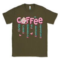 Army Green coffee and christ Classic Tee - MaliasSmallBusiness