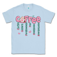 Dusty Blue coffee and christ Classic Tee - MaliasSmallBusiness