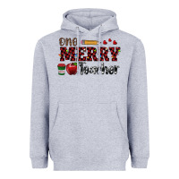 Heather Grey one merry teacher Heavyweight Hoodie - RanaPortraitStore