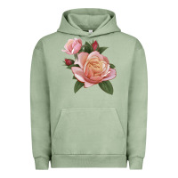 Pigment Oil Green State Of Grace Rose Urban Hoodie - LillyAllenDesigns