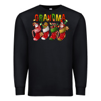 Black christmas grandma Premium Sweatshirt - FaDigitalArtStudio