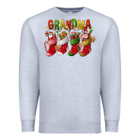 Heather Grey christmas grandma Premium Sweatshirt - FaDigitalArtStudio