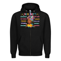 Black you are beautiful victorious enough strong Zipper Hoodie - MaliasSmallBusiness