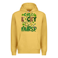 Antique Gold Leopard Glitter One Lucky Nurse Premium Hoodie - Artiststas