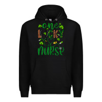 Black Leopard Glitter One Lucky Nurse Premium Hoodie - Artiststas