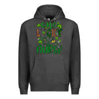 Charcoal Heather Leopard Glitter One Lucky Nurse Premium Hoodie - Artiststas