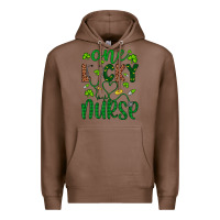 Chestnut Leopard Glitter One Lucky Nurse Premium Hoodie - Artiststas