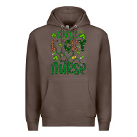 Coffee Leopard Glitter One Lucky Nurse Premium Hoodie - Artiststas