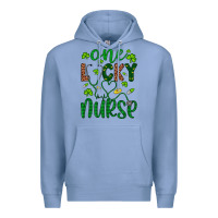 Colony Blue Leopard Glitter One Lucky Nurse Premium Hoodie - Artiststas