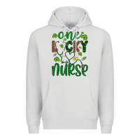 Dove Grey Leopard Glitter One Lucky Nurse Premium Hoodie - Artiststas
