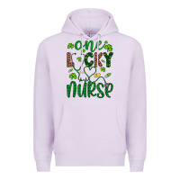 Lilac Leopard Glitter One Lucky Nurse Premium Hoodie - Artiststas