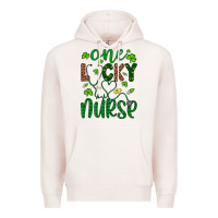 Pale Pink Leopard Glitter One Lucky Nurse Premium Hoodie - Artiststas