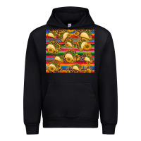 Black tacos and sunflowers with serape leopard background Urban Hoodie - BarkalooDesign