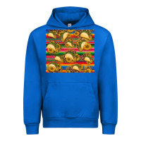 Cobalt tacos and sunflowers with serape leopard background Urban Hoodie - BarkalooDesign