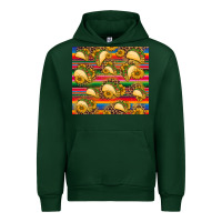 Forest Green tacos and sunflowers with serape leopard background Urban Hoodie - BarkalooDesign