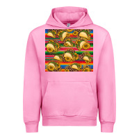 Fuchsia Pink tacos and sunflowers with serape leopard background Urban Hoodie - BarkalooDesign