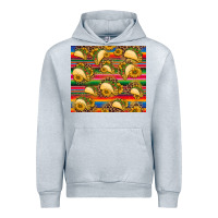 Heather Grey tacos and sunflowers with serape leopard background Urban Hoodie - BarkalooDesign