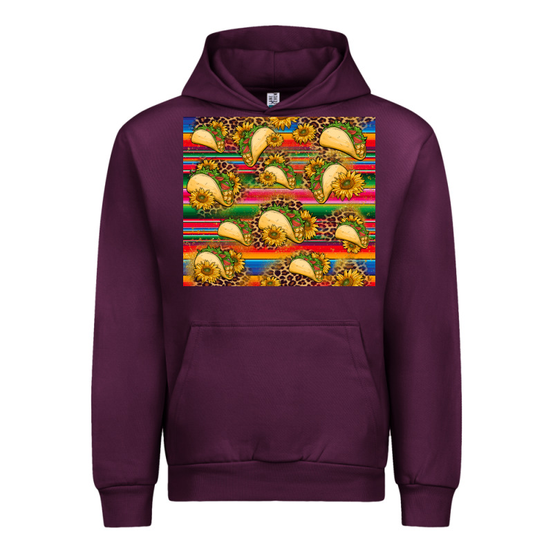 Tacos And Sunflowers With Serape Leopard Background Urban Hoodie by BarkalooDesign | Teevron