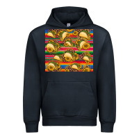 Navy tacos and sunflowers with serape leopard background Urban Hoodie - BarkalooDesign