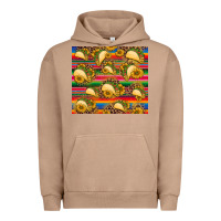 Pigment Burro tacos and sunflowers with serape leopard background Urban Hoodie - BarkalooDesign