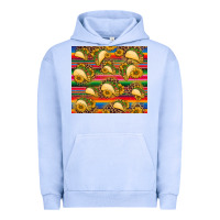 Pigment Grape Ice tacos and sunflowers with serape leopard background Urban Hoodie - BarkalooDesign