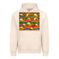 Sandshell tacos and sunflowers with serape leopard background Urban Hoodie - BarkalooDesign