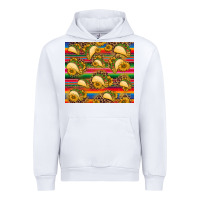 White tacos and sunflowers with serape leopard background Urban Hoodie - BarkalooDesign
