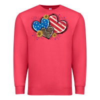 Cardinal American Flag heart Premium Sweatshirt - CowGirlArtShop