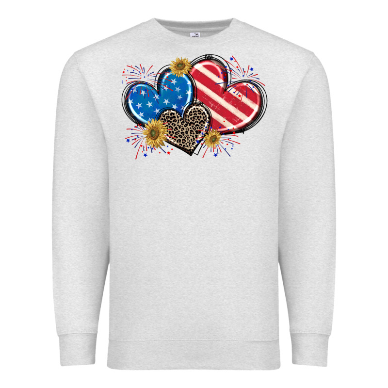 American Flag Heart Premium Sweatshirt by CowGirlArtShop | Teevron