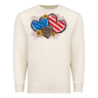 Sandshell American Flag heart Premium Sweatshirt - CowGirlArtShop