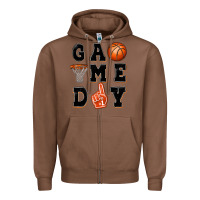 Chestnut basketball game day Zipper Hoodie - MaliasSmallBusiness