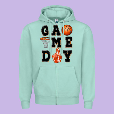 Zipper Hoodie basketball game day