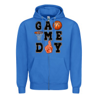 True Royal basketball game day Zipper Hoodie - MaliasSmallBusiness