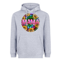 Heather Grey tie dye mama Heavyweight Hoodie - texasbilliewilder