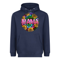 Navy tie dye mama Heavyweight Hoodie - texasbilliewilder