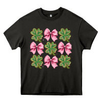 Asphalt clover bow Heavy Core Tee - CowhideDigitalArt