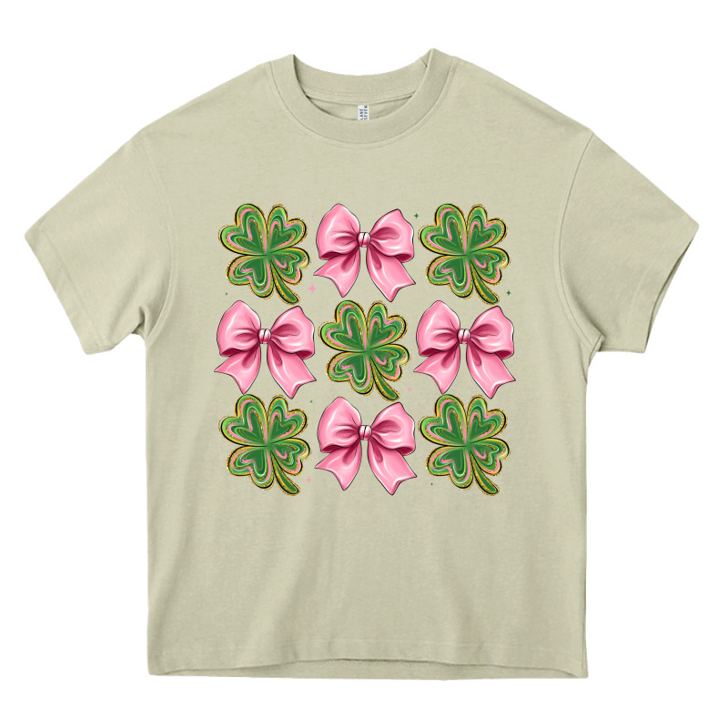 Clover Bow Heavy Core Tee by CowhideDigitalArt | Teevron