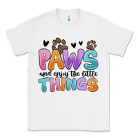 White paws and enjoy the little things Classic Tee - MaliasSmallBusiness