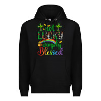 Black Western St. Patrick's Day Cross Not Lucky Simply Blessed Premium Hoodie - Artiststas