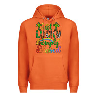 Carrot Western St. Patrick's Day Cross Not Lucky Simply Blessed Premium Hoodie - Artiststas