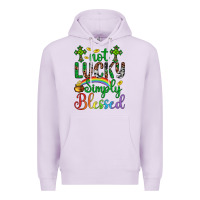 Lilac Western St. Patrick's Day Cross Not Lucky Simply Blessed Premium Hoodie - Artiststas