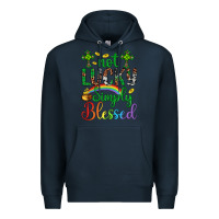 Navy Western St. Patrick's Day Cross Not Lucky Simply Blessed Premium Hoodie - Artiststas